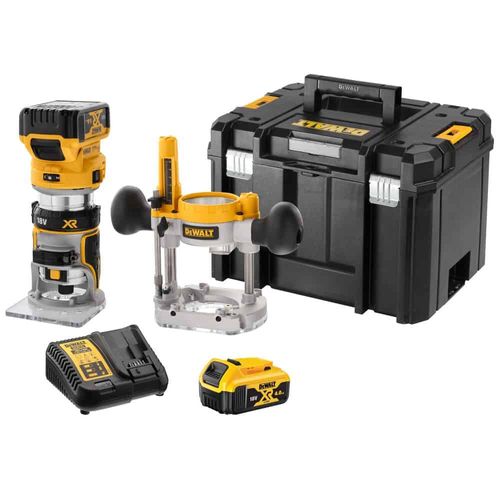 Dewalt 18V 1/4 In. Cordless Router Kit with Plunge/Fixed Base (68mm