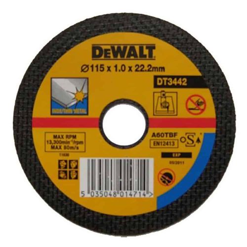 Dewalt Stainless Steel Cutting Wheel Hp 115 x 1 x 22.23mm Type 41