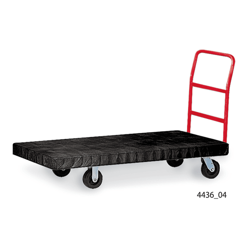 Rubbermaid Heavy Duty Platform Truck, 2000 lbs Load Capacity, 24" X 48" with 8" TPR Casters